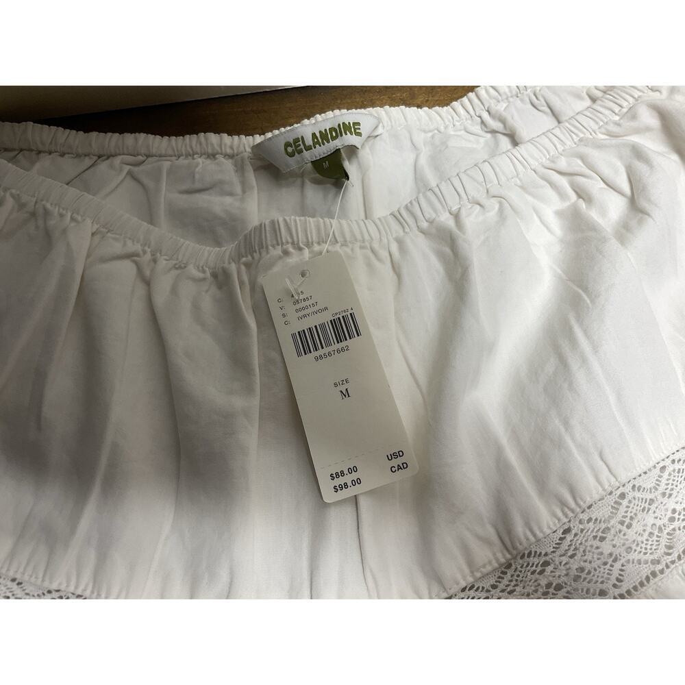 Anthropologie Celandine Beachy CulottePants Wide-Leg Flora Lace Medium NWT - Picture 5 of 11